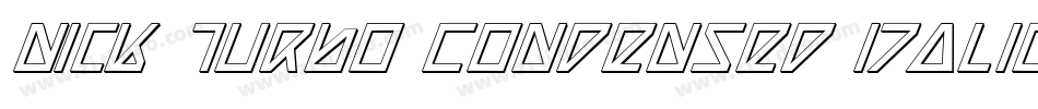 Nick Turbo Condensed Italic字体转换